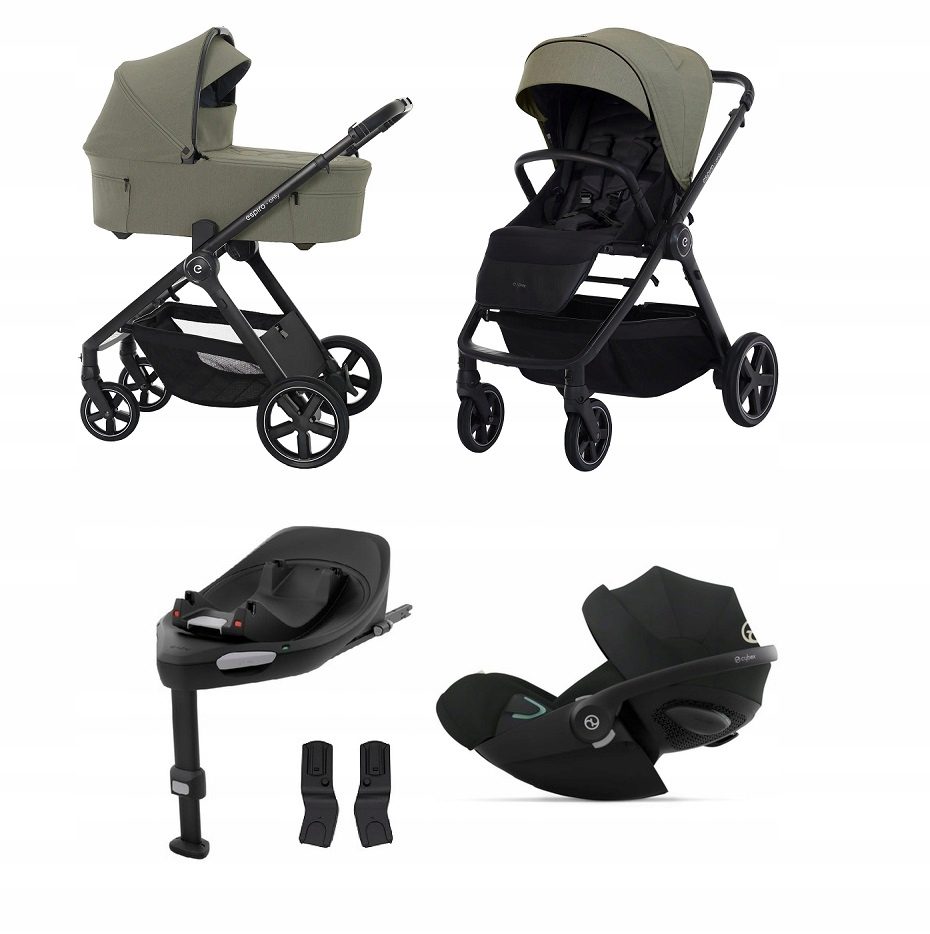 Zestaw 4w1 Espiro Only Stylish Khaki + Cybex Cloud G + obrotowa baza G