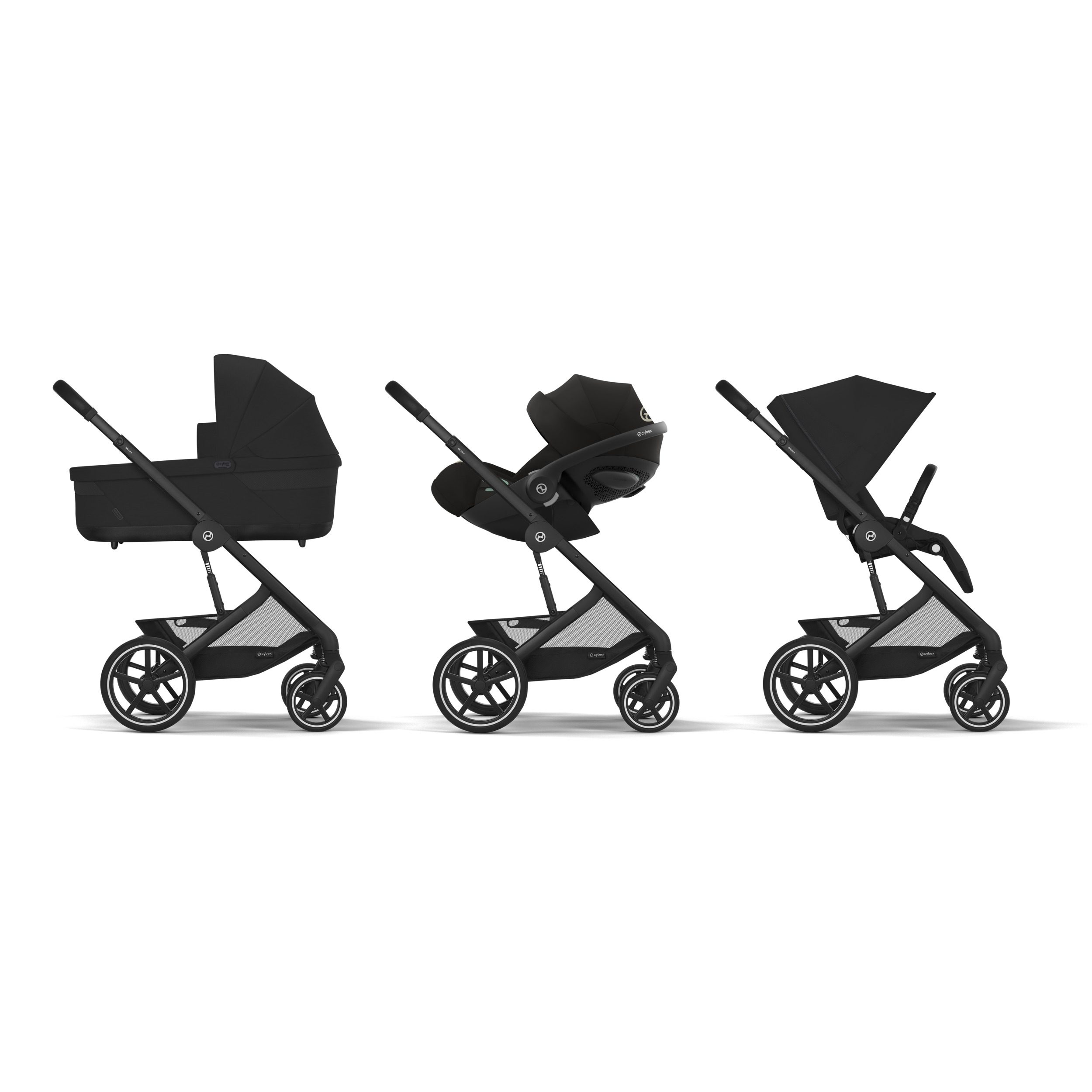 Cybex Balios S Lux 2.0 Moon Black | 3w1 | Cloud G + adaptery - obrazek 7
