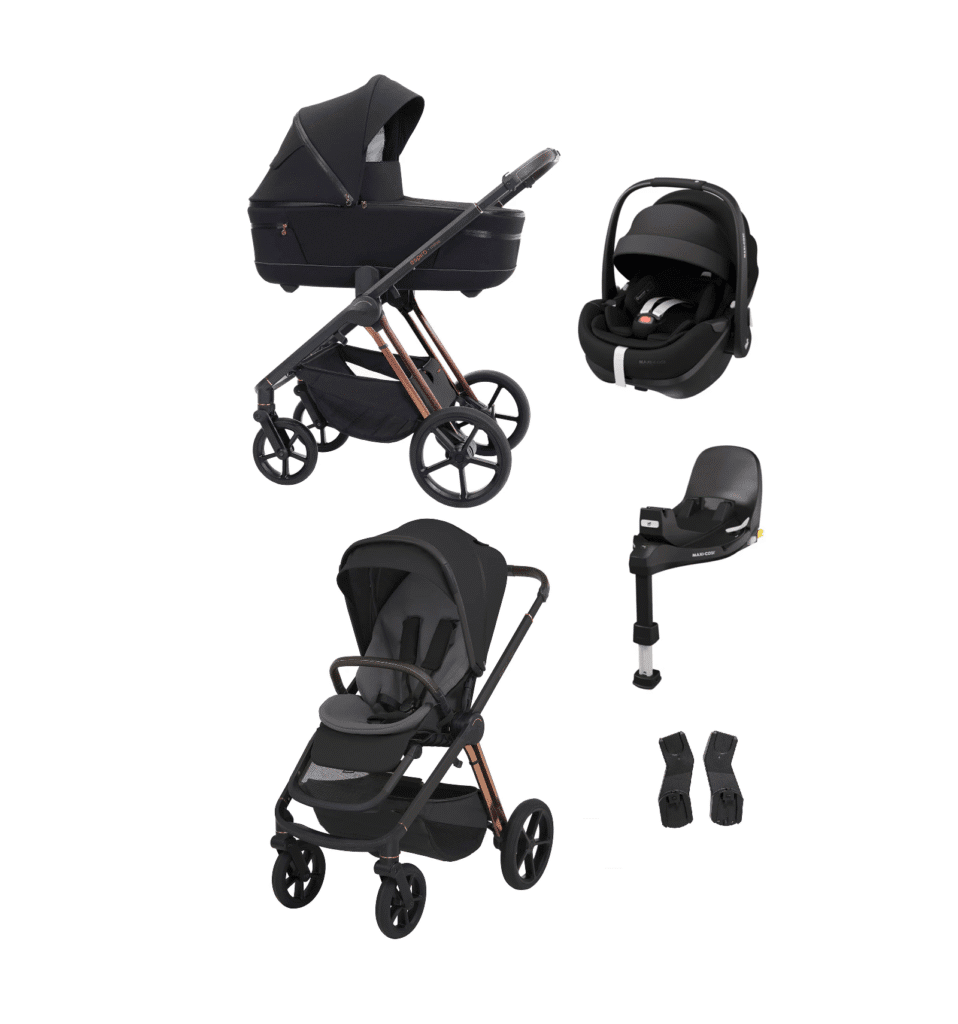 Zestaw 4w1 | Espiro Miloo 210 Diamond Black | Pebble 360 Pro 2 | baza obrotowa - wysuwana |